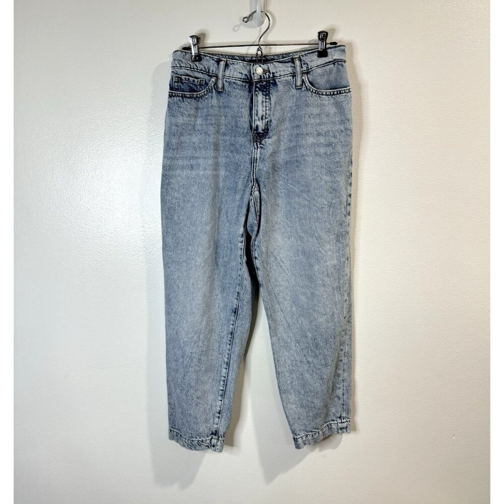 Banana Republic Barrel Jeans 28 / 6 Light Wash Relaxed Denim Mid Rise Ankle - Picture 1 of 10